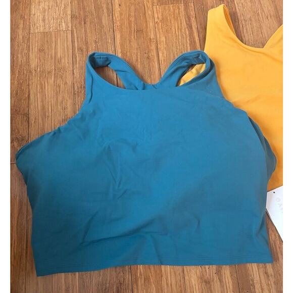 Athleta Conscious Crop Tanks LOT OF 2 Green‎ & Golden Yellow Size 3X NWT Active - Picture 3 of 5